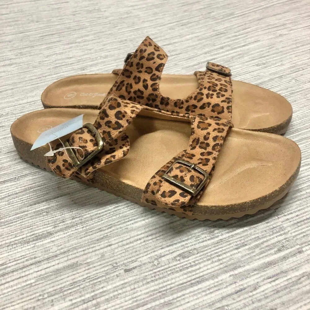 NEW Cat & Jack Kids' Drew Slip-On Footbed Sandals Size 6